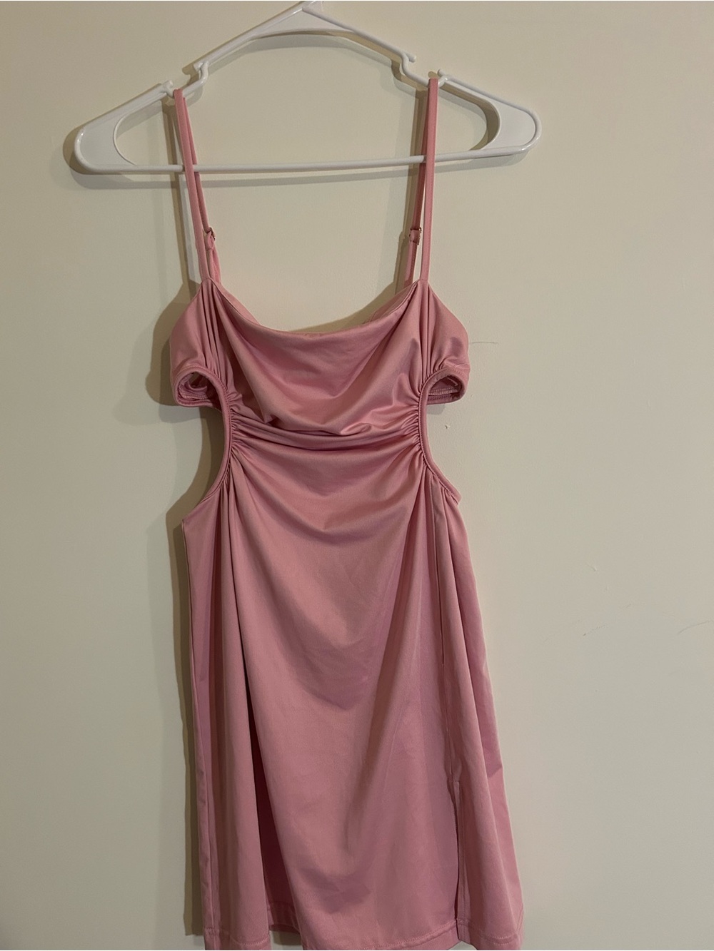 Pink Cutout Slip Dress